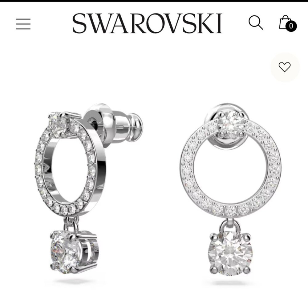 New Swarovski Attract hoop earrings